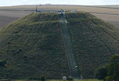 Ramp and Drilling Rig on Silbury Hill